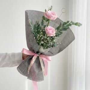 Jute Twin Roses Bouquet