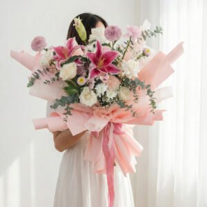 Pink Majestic Bouquet (Fresh)