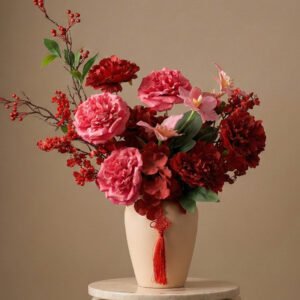 Red Wealthy Blossom (Artificial)